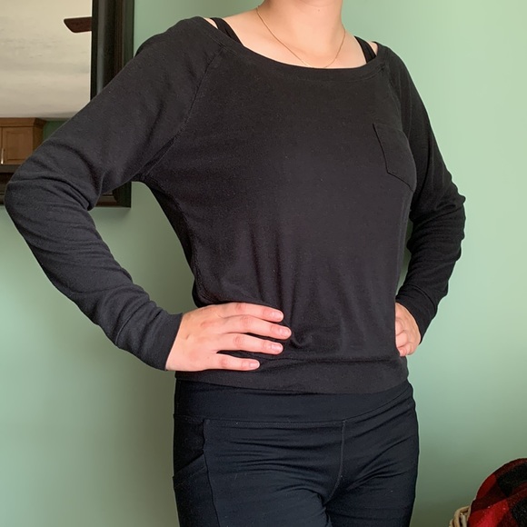Garage Tops - Black long sleeve Ballerina style tee